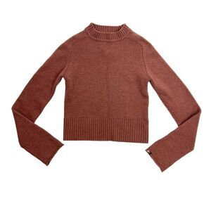 Extreme Cashmere No 152 Cherie Sweater One Size Rust Knit Crew Neck Quiet Luxury